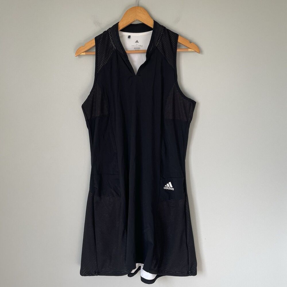 Adidas Heat.Rdy Women's Athletic Dress Golf Tennis Black Lightweight Size Large